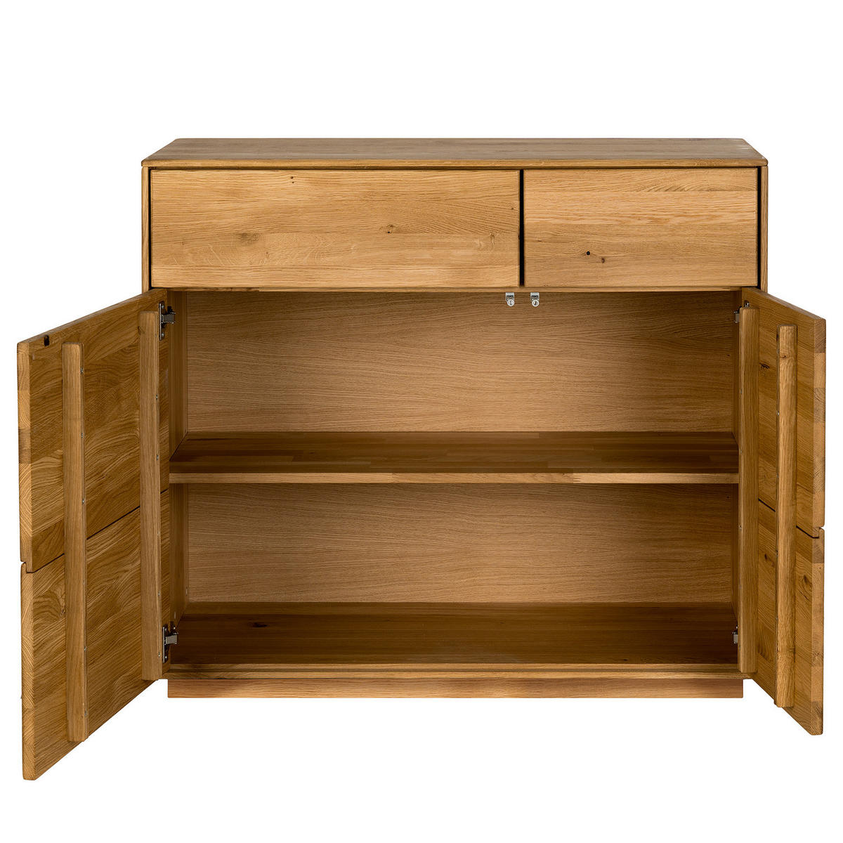 MASSIVE KOMMODE - Wildeiche - Braun, Holz (99/89/44cm) - home24