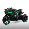 ELEKTROMOTORRAD Ninja schwarz drei Kunststoffräder, LED-Beleuchtung, Mp3 - Schwarz, Kunststoff (105/33/53cm) - Moni