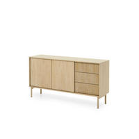 SIDEBOARD TAVO 153 cm Eiche Cremona - mit 2 Türen (links) und 3 Schubladen (rechts) - Eichefarben, Holz/Holzwerkstoff (153/80/39cm) - Ravio