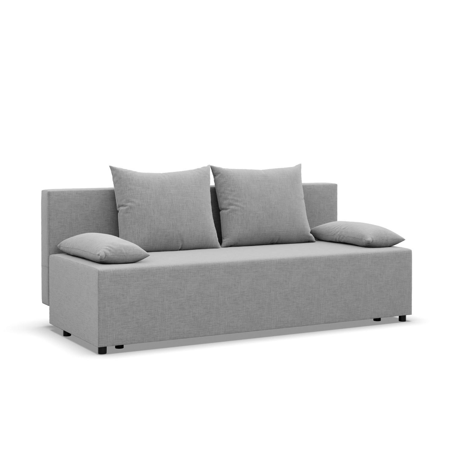 SOFA 3-SITZER MIT SCHLAFFUNKTION FERMO Grau - Grau, Textil (92/95/191cm) - Mebligo