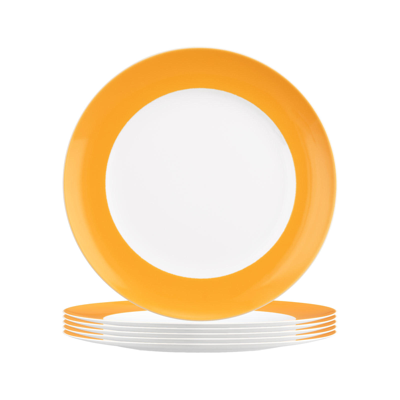 FRÜHSTÜCKSTELLER Liberty Pure Colors Mango Orange ø 22,5 cm 6er Set - Orange, Keramik (22.6cm) - Seltmann Weiden