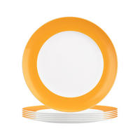 FRÜHSTÜCKSTELLER Liberty Pure Colors Mango Orange ø 22,5 cm 6er Set - Orange, Keramik (22.6cm) - Seltmann Weiden