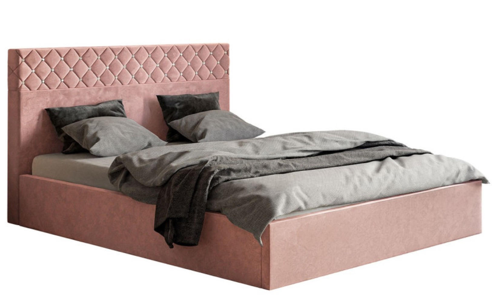 Sepro Meble Bett Schwarz, Pink 140x200 cm