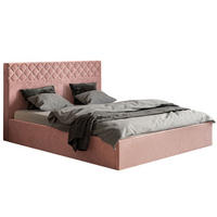 BETT Rosa OLDO 4 Mit Bettkasten 120x200 cm - Pink/Schwarz, Textil (120/200cm) - Sepro Meble