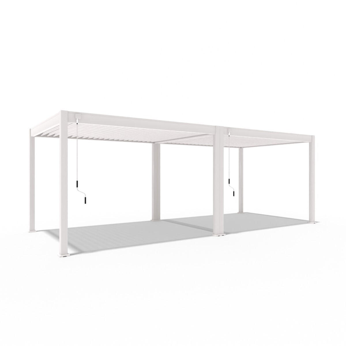 PERGOLA Classic Aluminium freistehend 3 x 7,2 M weiß - Weiß, Metall (300/255/720cm) - WEIDE