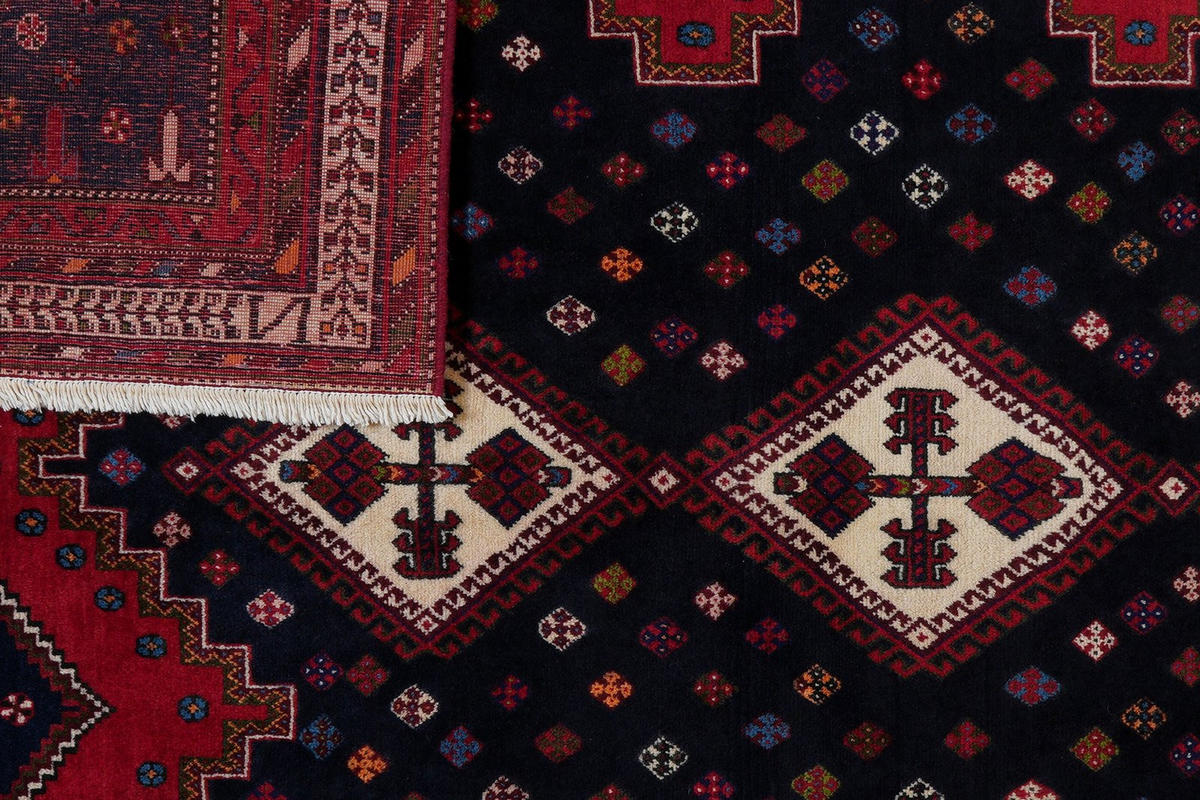 ORIENTTEPPICH handgeknüpft Afshar Blau 226/164 cm Schurwolle - Blau, Textil (164/226cm) - Looma