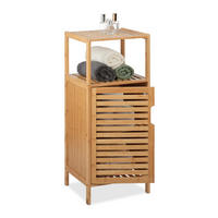 BADSCHRANK - Hellbraun, Holz/Holzwerkstoff (36.5/87/33cm) - Relaxdays