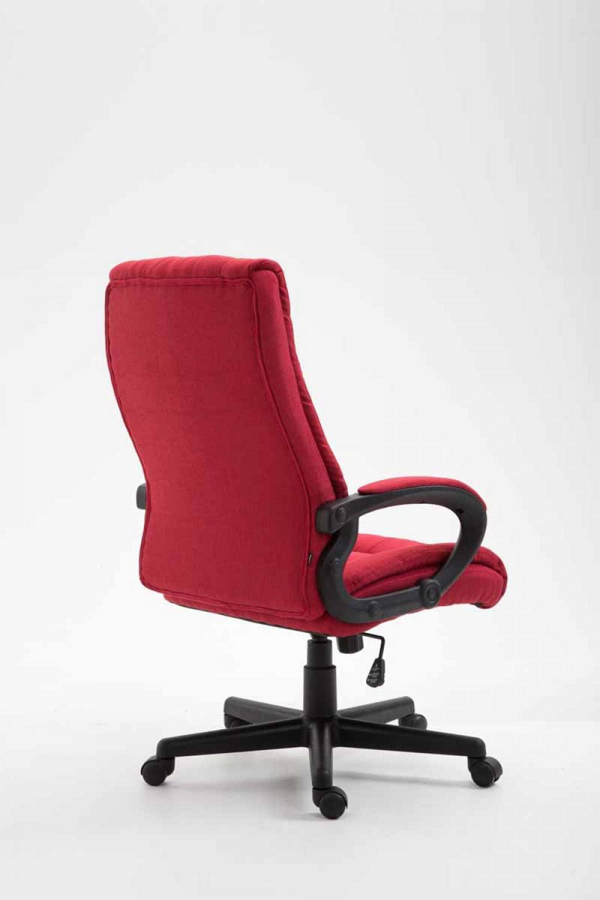 DREHSTUHL Stoff Rot - Rot/Schwarz, Kunststoff/Textil (66/106/70cm) - CLP