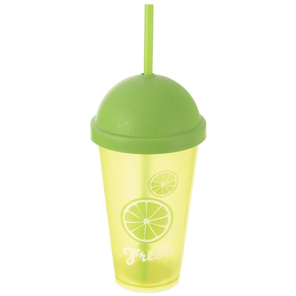 TRINKBECHER ZITRUS, Kunststoff, grün, 450 ml - Orange, Kunststoff (0.45L) - Orion 