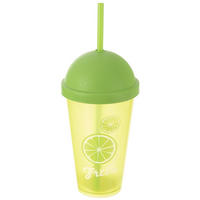 TRINKBECHER ZITRUS, Kunststoff, grün, 450 ml - Orange, Kunststoff (0.45L) - Orion 