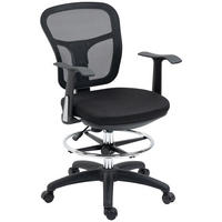 BÜROSTUHL Luleå Fors Schwarz Netzgewebe (100% Polyester) 59/59/95-115 cm - Schwarz, Kunststoff/Textil (59/115/59cm) - Jamb
