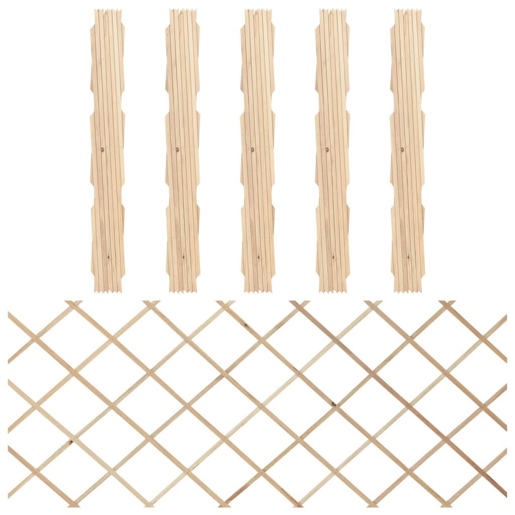 GARTENZAUN, Erweiterbar, 180/80 cm, aus Massives Tannenholz, Braun - Braun, Holz (180/80cm) - vidaXL