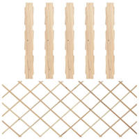 GARTENZAUN, Erweiterbar, 180/80 cm, aus Massives Tannenholz, Braun - Braun, Holz (180/80cm) - vidaXL