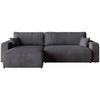 ECKSOFA PUMI XL mit Schlaffunktion Grau Cord - Grau, Textil (274/148cm) - Bromarkt