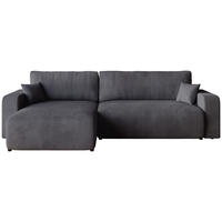 ECKSOFA PUMI XL mit Schlaffunktion Grau Cord - Grau, Textil (274/148cm) - Bromarkt