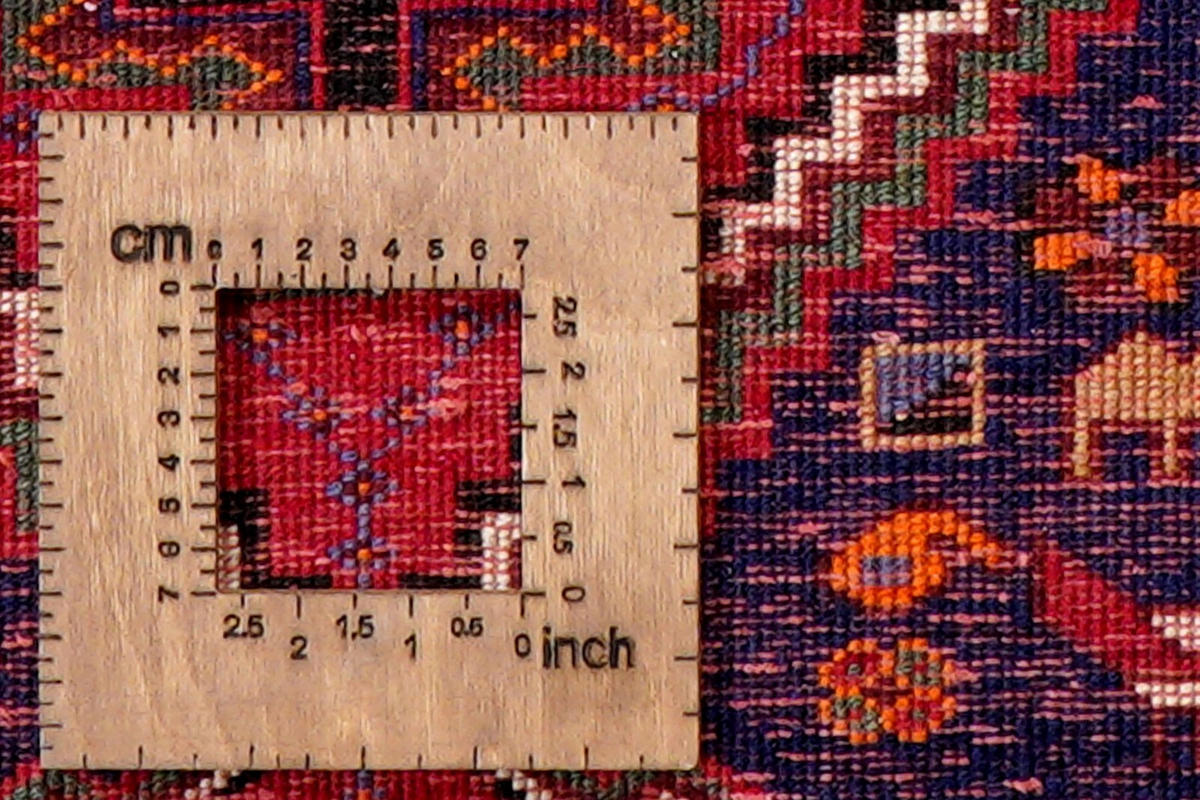 ORIENTTEPPICH handgeknüpft Afshar Rot, Blau 237/165 cm Schurwolle - Blau/Rot, Textil (165/237cm) - Looma