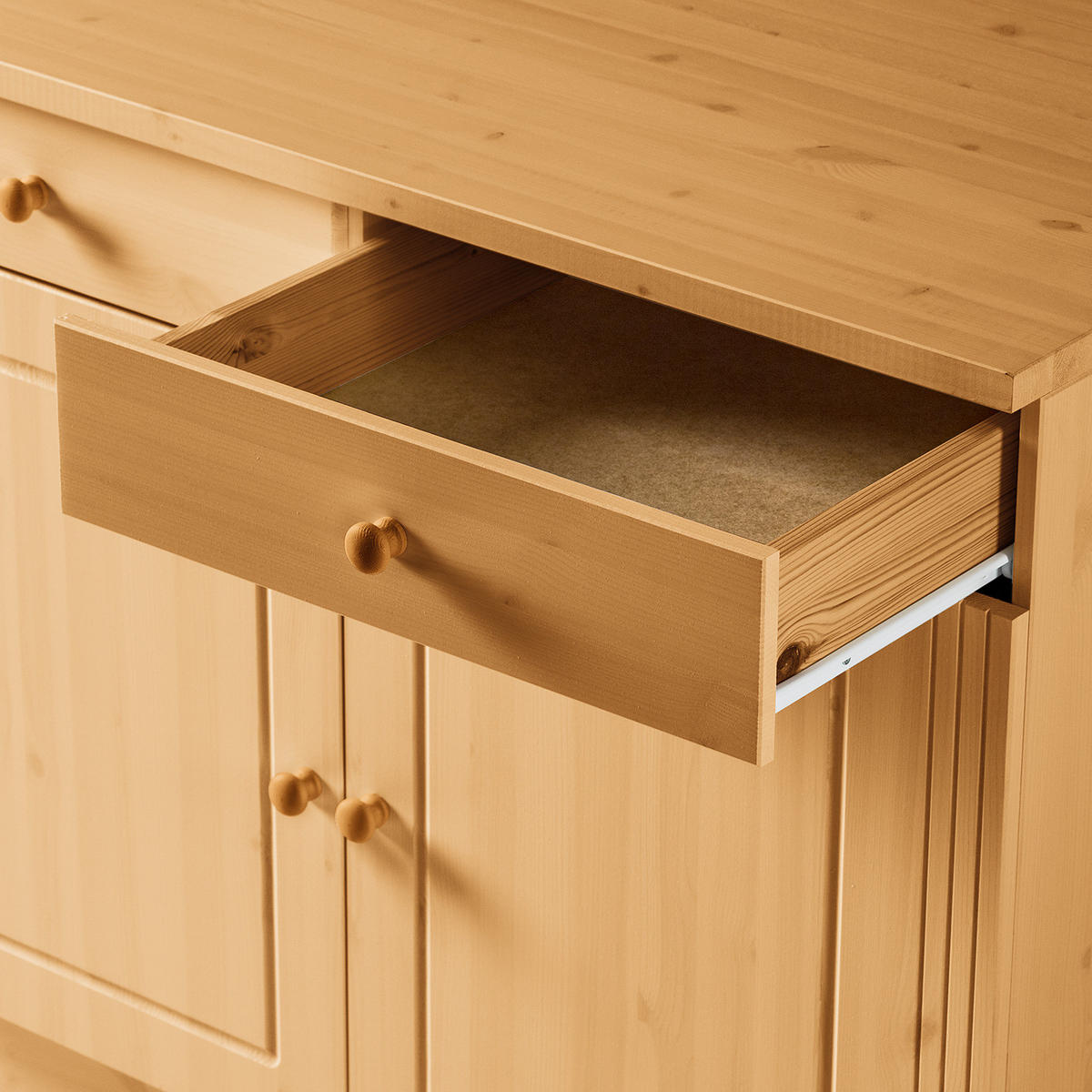 UNTERSCHRANK - Kiefer massiv - Kieferfarben, Holz (100/85/60cm) - home24