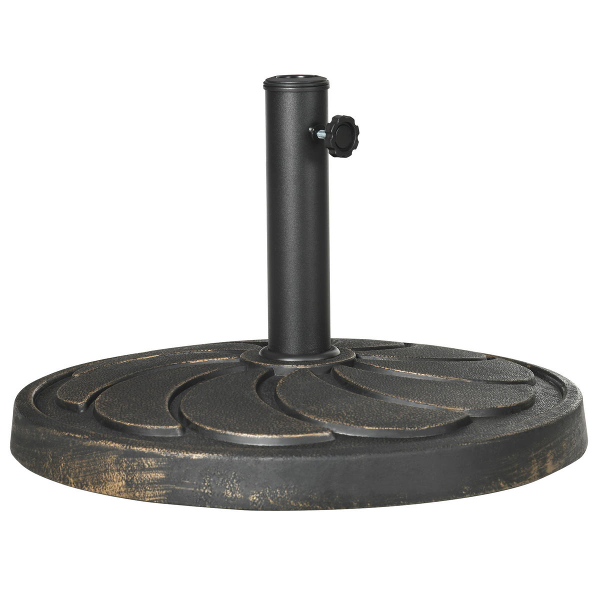 SONNENSCHIRMSTÄNDER Schwarz 53,5/33 cm - Bronzefarben, Metall (53.5/53.5cm) - PANGIVO
