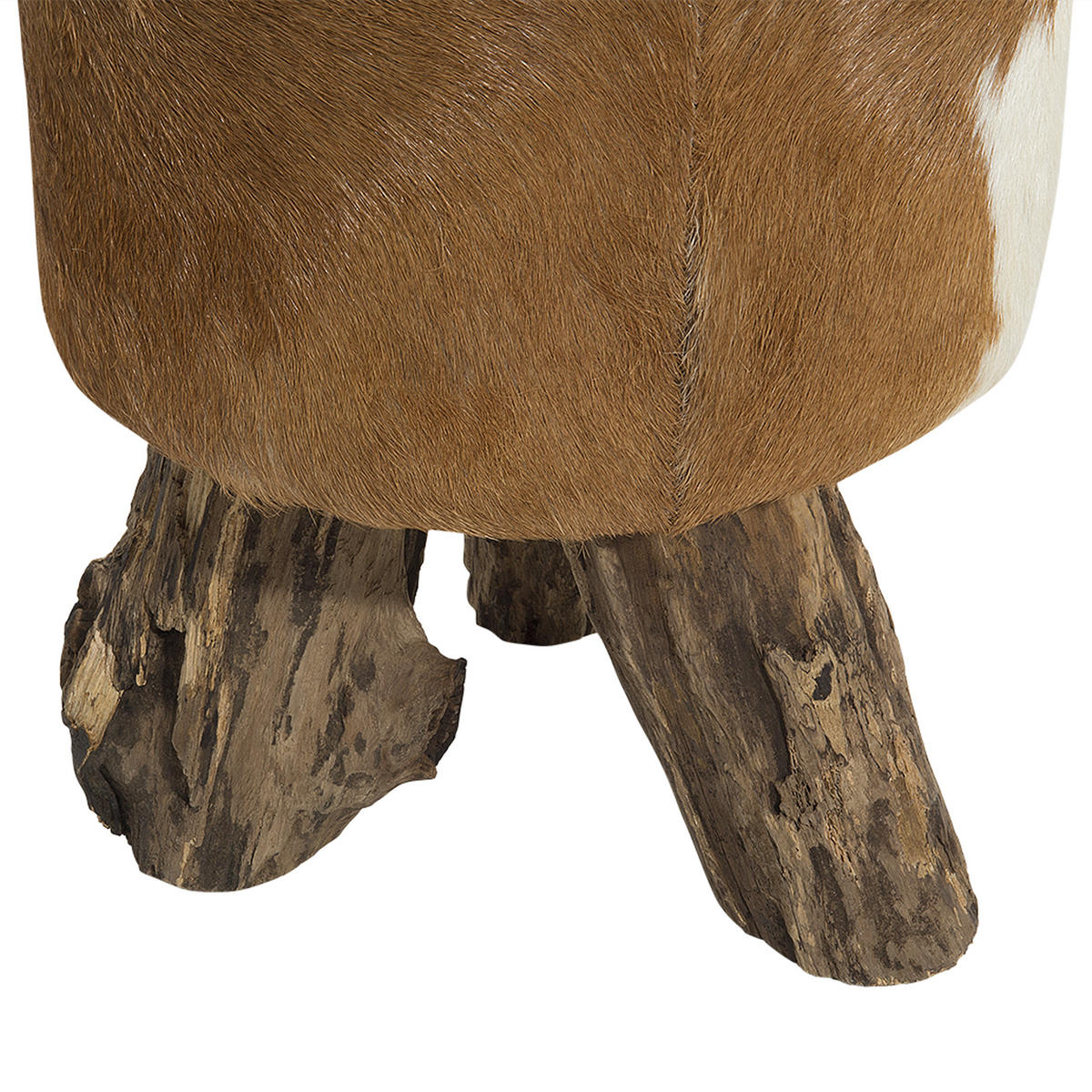 HOCKER Kent 30/30/42 cm - Braun, Leder (30/42/30cm) - Beliani