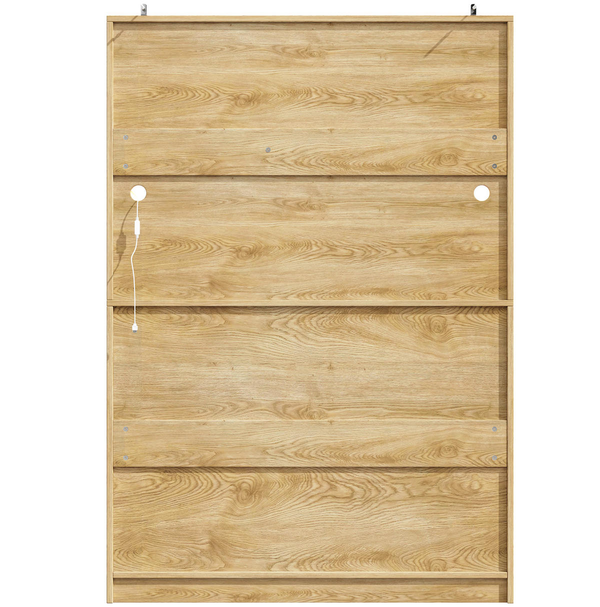 SKŘÍŇ na nádobí 120/40/180 cm přírodní MDF se sklem a LED osvětlením - přírodní, sklo (120/180/40cm) - BEAOK