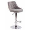 BARHOCKER Lazius, Gestell Metall in Chromoptik, Stoff Grau - Chromfarben/Grau, Textil/Metall (46/100/49cm) - TPFLiving