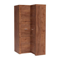 ECKKLEIDERSCHRANK Indianapolis I-14 Standardausführung 90 x 192 x 106 cm Esche hell - Braun, Holzwerkstoff/Metall (90/192/106cm) - Koseto