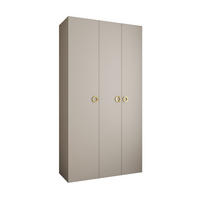 DREHTÜRENSCHRANK 245,5/130/50 3-türig - Kaschmir/Goldfarben, Holz/Metall (130/245.5/50cm) - Abiks Möbel