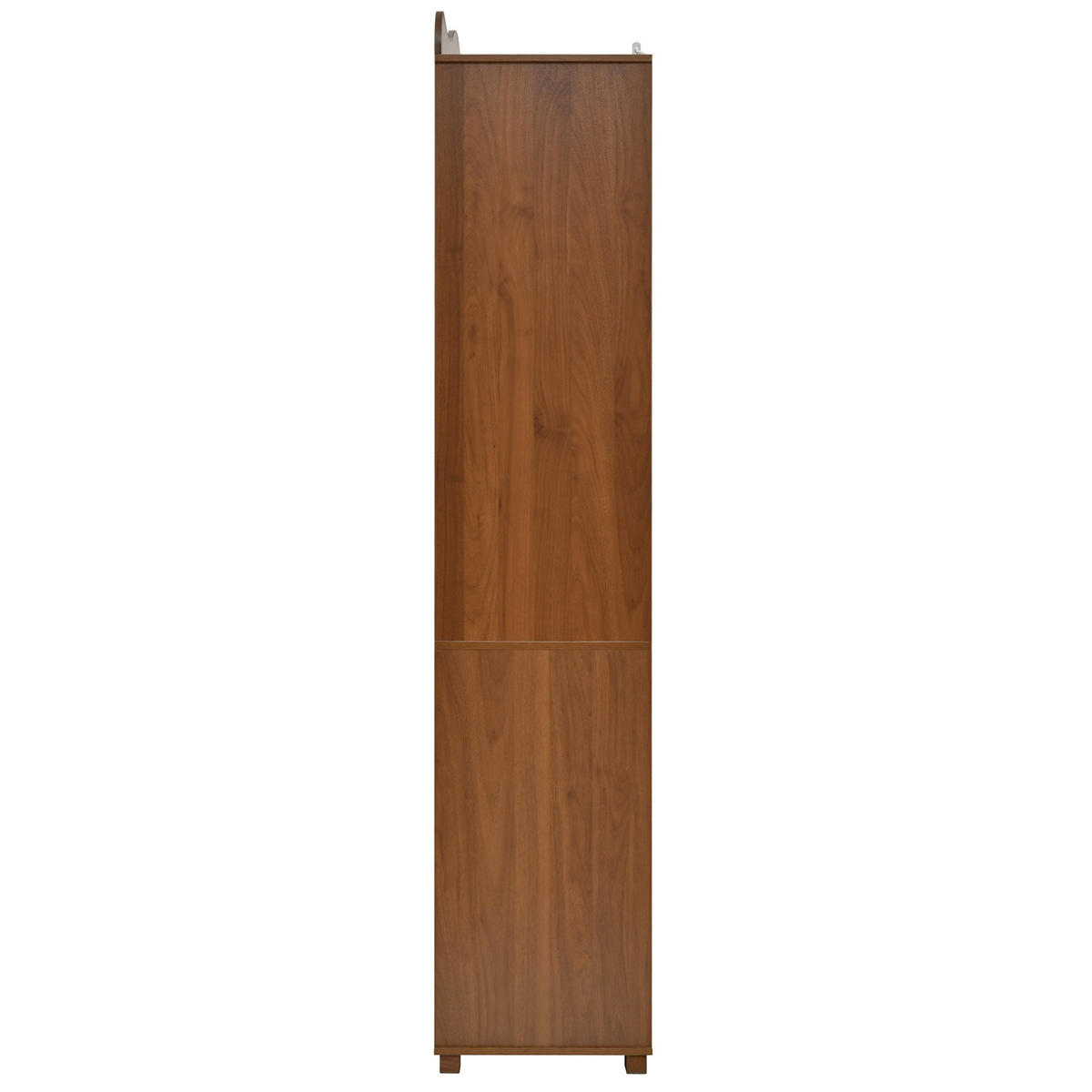 GARDEROBENSCHRANK 115,5/38,5/194,5 cm Nussbaum aus MDF mit Spiegel - Walnussfarben, Holzwerkstoff (115.5/194.5/38.5cm) - OKWISH