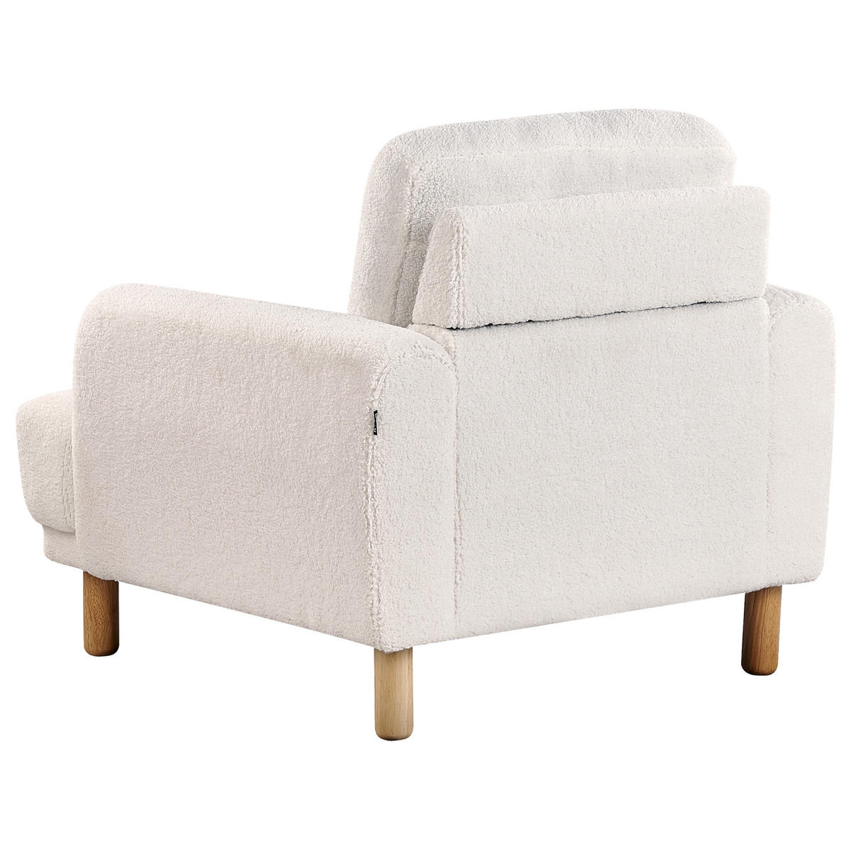 4-SITZER-SOFA Set Bouclé Weiß Tuve - Hellbraun/Weiß, Textil (90/90/288cm) - Beliani