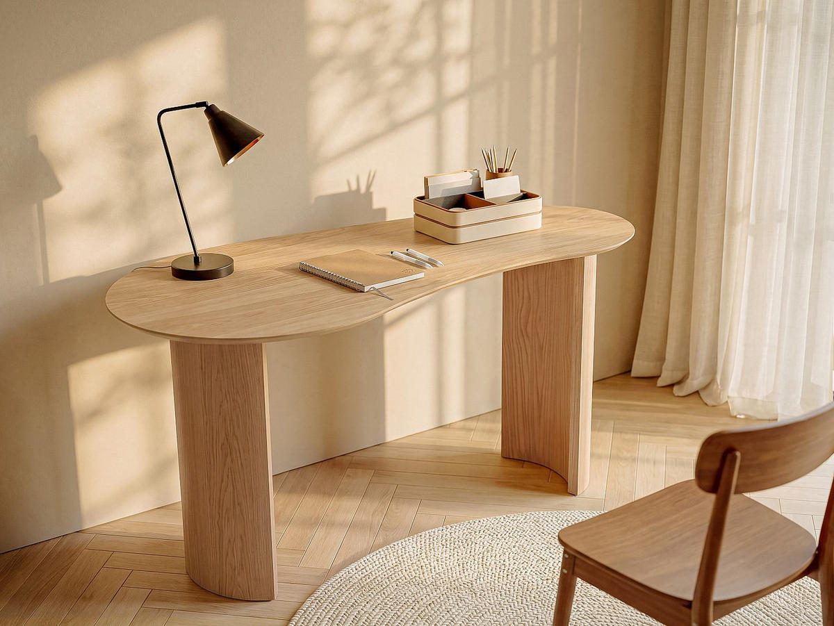 SCHREIBTISCH - 140 cm x 70 cm - holz - naturfarben hell Alvarys - Naturfarben, Holz (70/140/75cm) - Vente-Unique