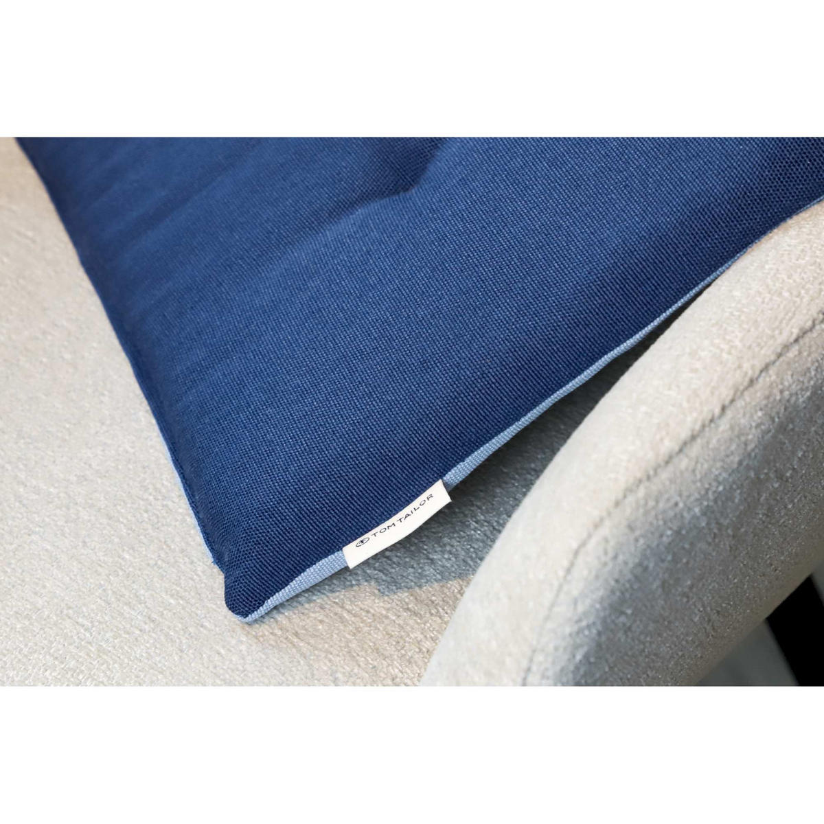 SITZKISSEN DOVE CHAIRPAD - Blau, Textil (40/40/2cm) - Tom Tailor