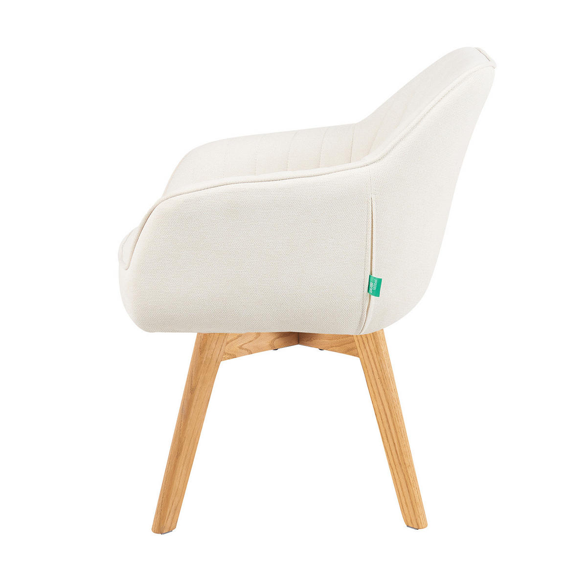 ARMLEHNSTUHL Mika-Jara 2er-Set - Honigeiche/Creme, Eichenholz/Holz (60/82/61cm) - DUBI Möbel