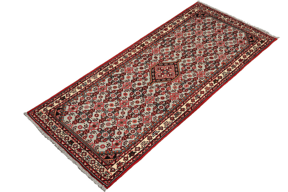ORIENTTEPPICH handgeknüpft Assadabad Blau 201/81 cm Schurwolle - Blau, Textil (81/201cm) - Looma