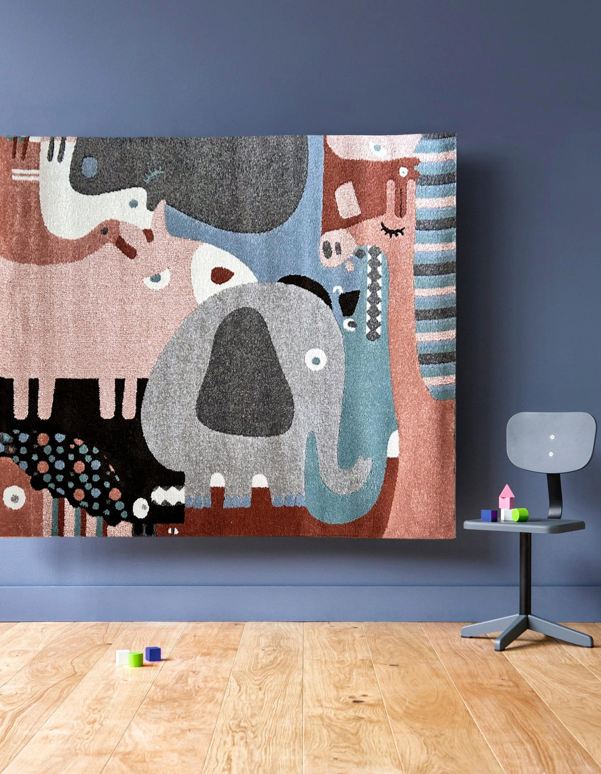 TEPPICH für Kinder mit Waldtieren mehrfarbig - Multicolor, Textil (135/190cm) - AFK Living