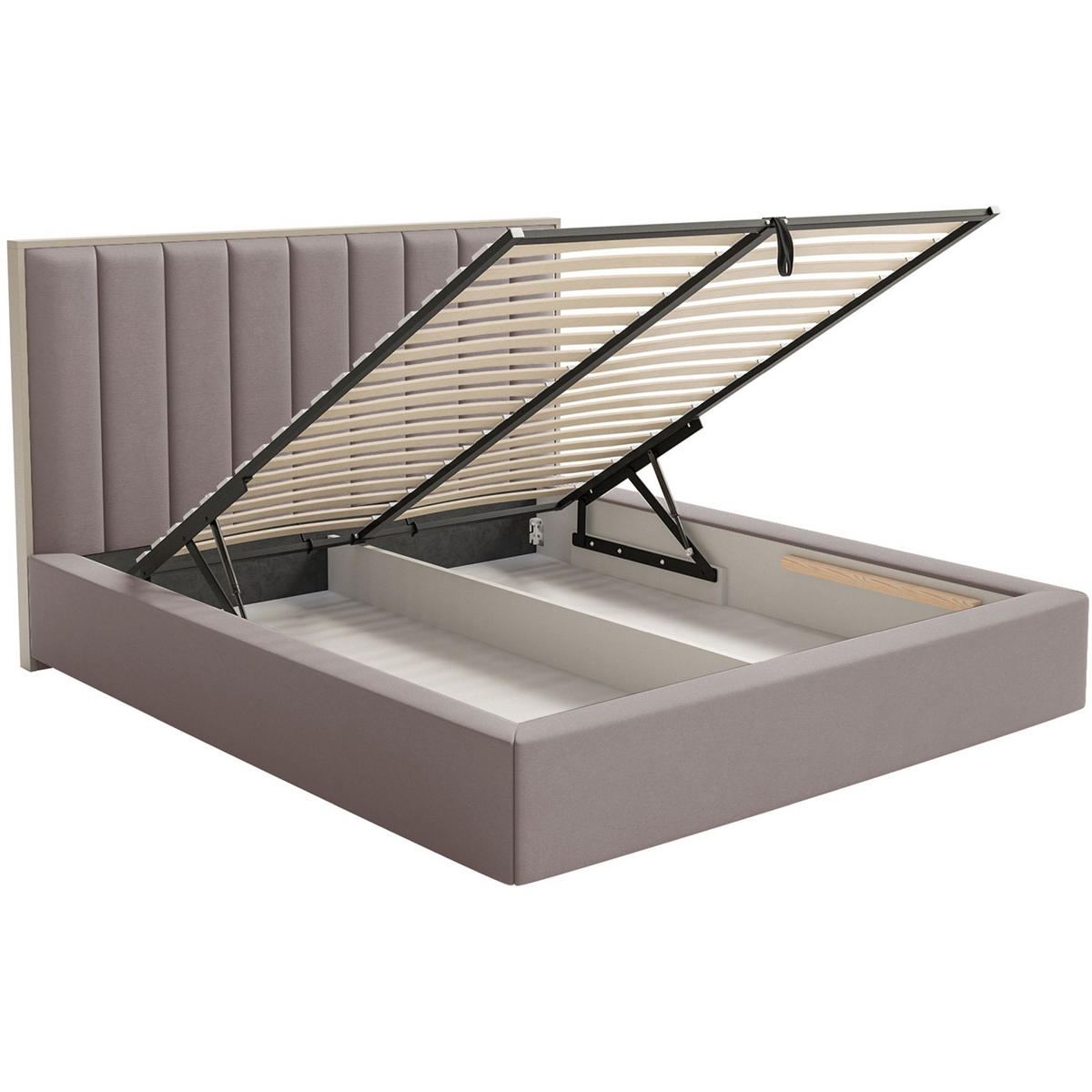 POLSTERBETT Togents Braun mit Veloursbezug und Bettkasten, 160x200 cm - Braun, Textil (160/200cm) - Selsey