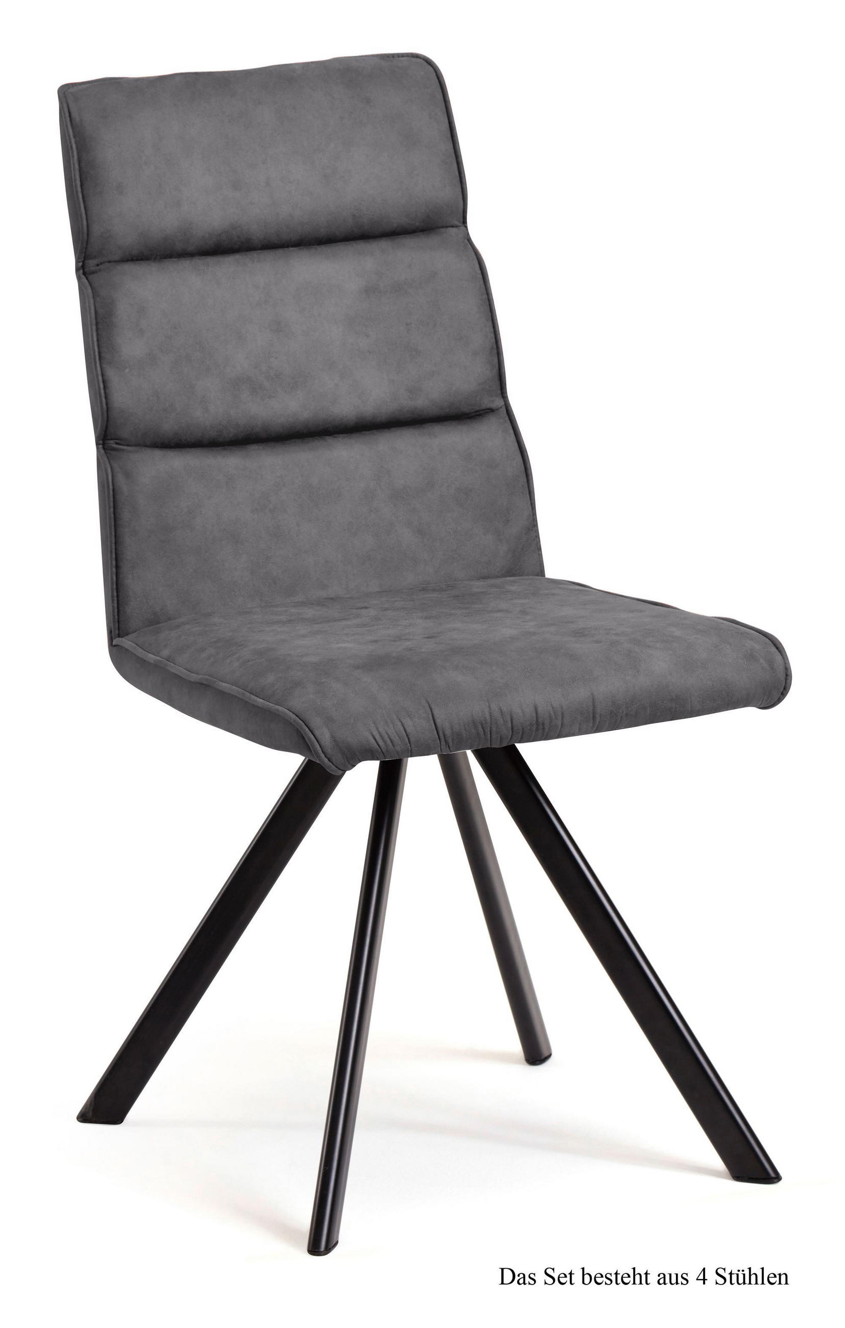 ESSZIMMERSTUHL drehbar (4er-Set) Dessa 47x92x60 Schwarz/Grau - Schwarz/Grau, Kunststoff (60/92/47cm) - 58aufmkessel