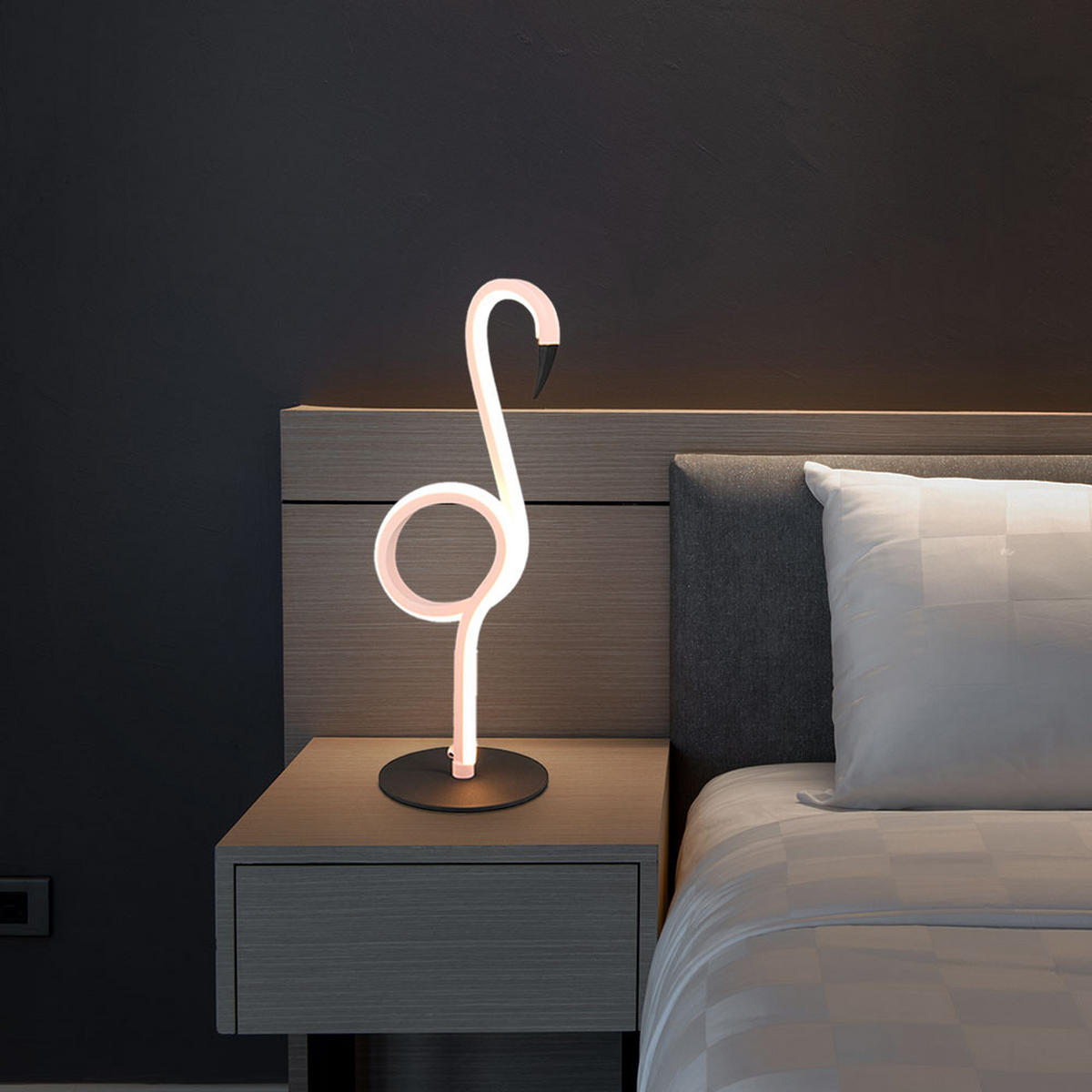 LED TISCHLEUCHTE Ingo Rosa - Rosa, Metall (12/14/35cm) - Trio Leuchten