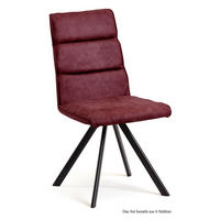 ESSZIMMERSTUHL drehbar (6er-Set) Dessa 47x92x60 Schwarz/Marsala - Brombeere/Schwarz, Kunststoff (60/92/47cm) - 58aufmkessel
