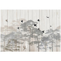 FOTOTAPETE Bäume Wald Beige 250x175 cm - Multicolor, Papier (250/175cm) - Wallarena