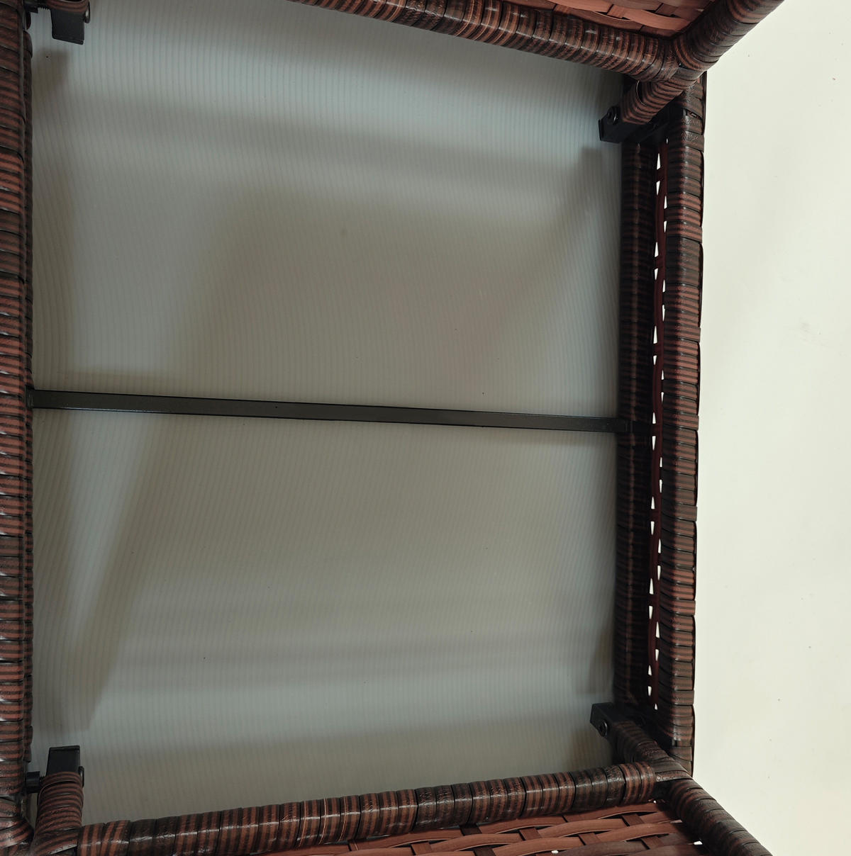 KLAPPTISCH aus Rattan 60x41x41 cm Braun wasserfest und platzsparend - Braun, Kunststoff (60/41/41cm) - Modfu