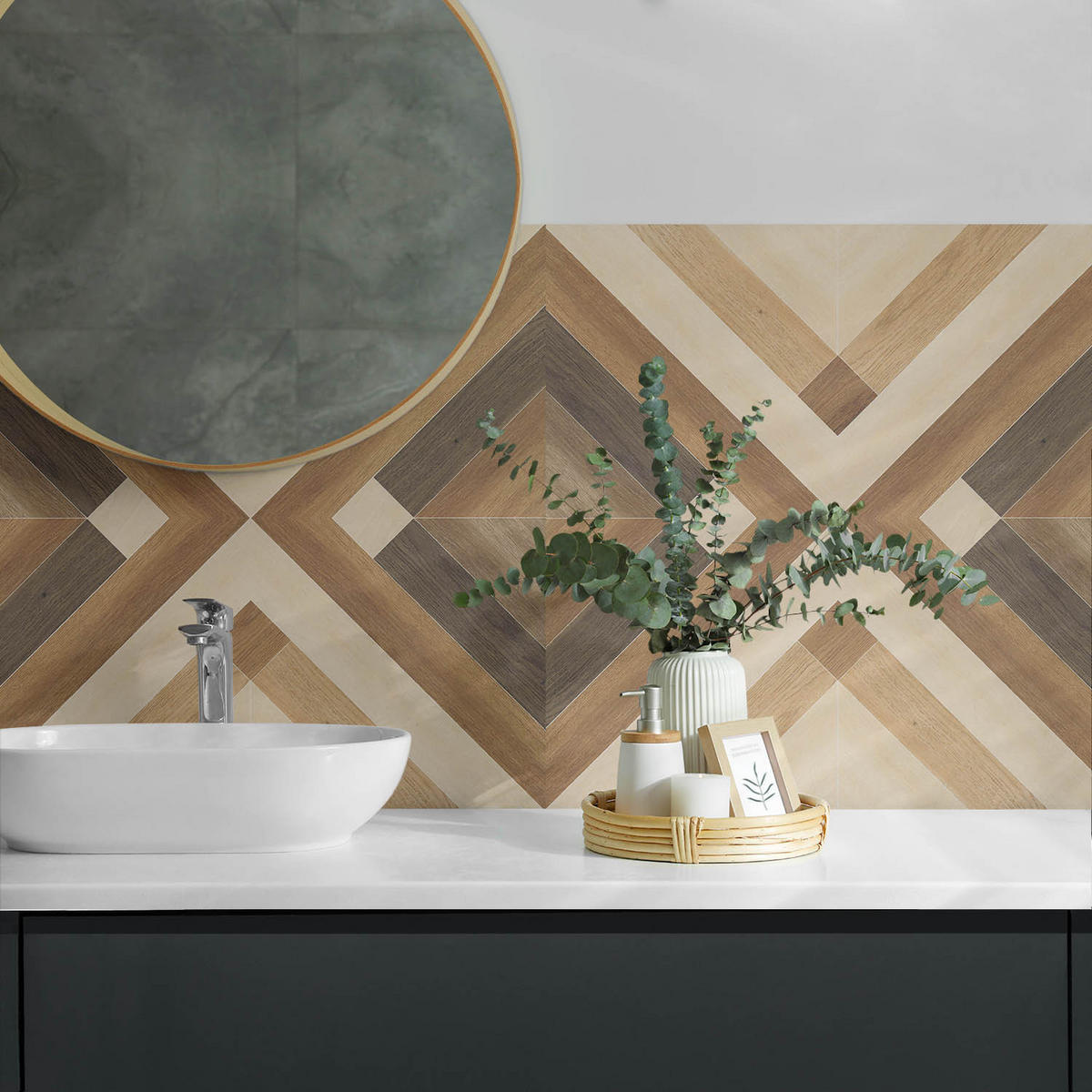 WANDPANEEL 120x60 cm selbstklebend Axenta - Braun, Kunststoff (60/1.6/120cm) - Wallfluent