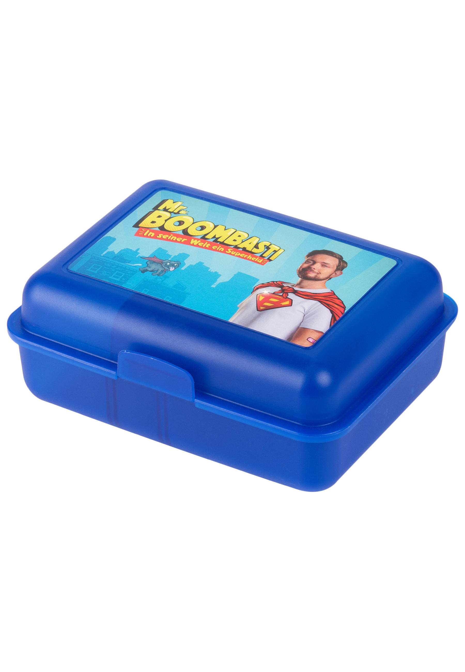 BROTDOSE Bastian Bielendorfer Mr. Boombasti Blau 17,5 x 12,8 x 6,9 cm - Blau, Kunststoff (17.5/6.9/12.8cm) - United Labels