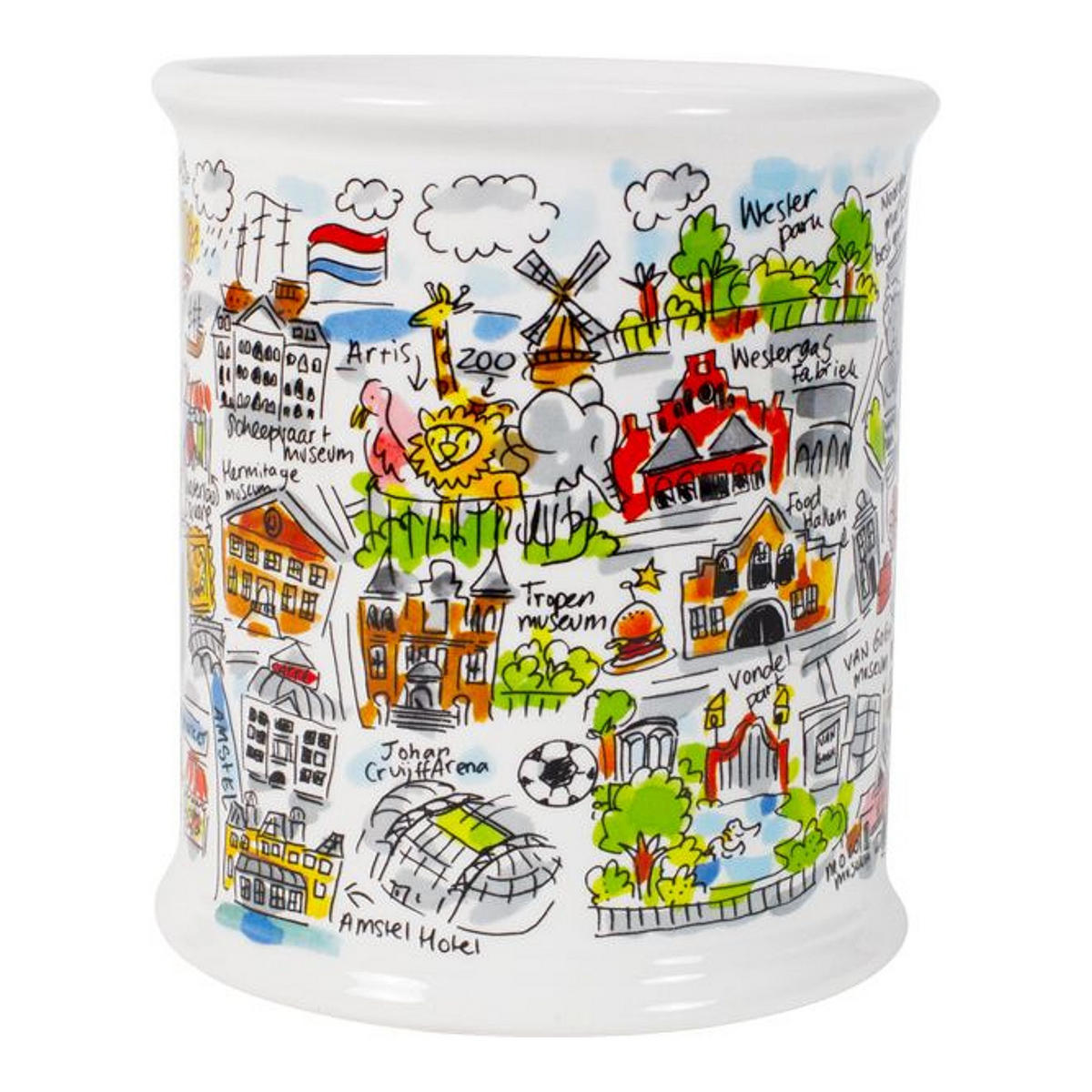 VORRATSDOSE Amsterdam in Bunt - 16 x 22cm - Multicolor, Keramik (16/22/16cm) - Blond Amsterdam