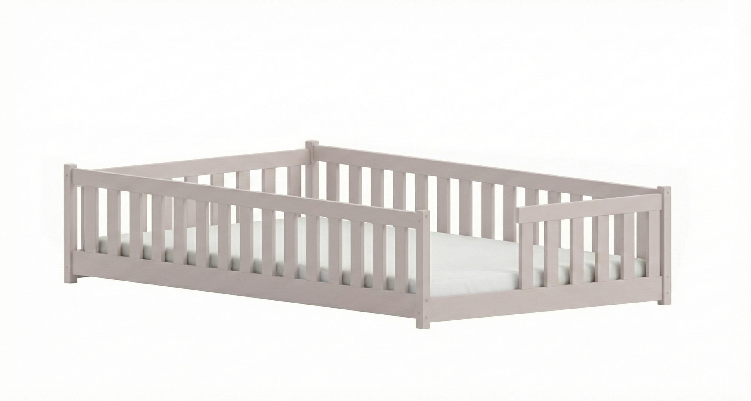 BODENBETT mit Matratze 120x200 cm in Kaschmir - Kaschmir, Holz (120/200cm) - Kids Collective