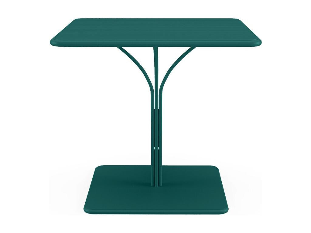 GARTENTISCH - L. 80 cm - Metall - Blau - MIRMANDE von MYLIA - Blau, Metall (80/80/75cm) - Vente-Unique