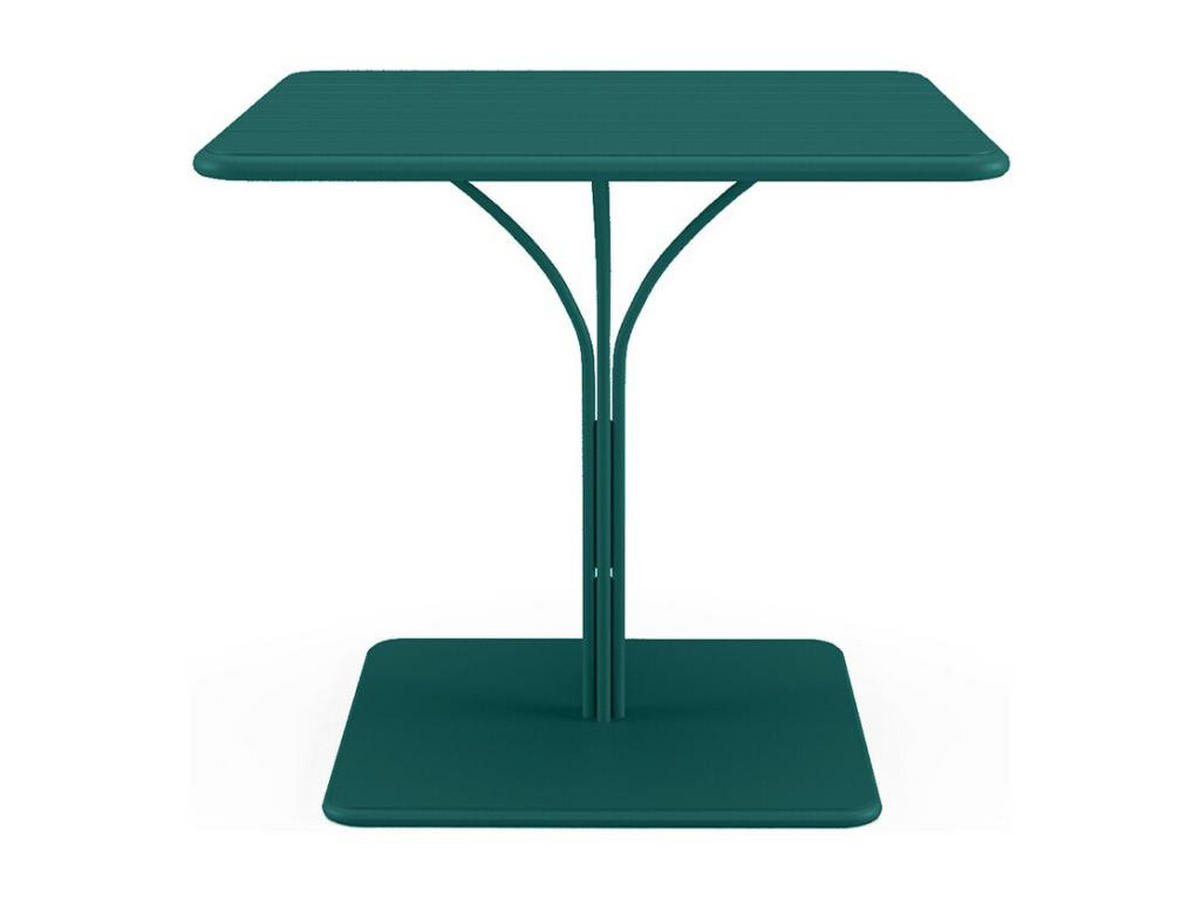 GARTENTISCH - L. 80 cm - Metall - Blau - MIRMANDE von MYLIA - Blau, Metall (80/80/75cm) - Vente-Unique