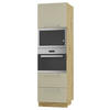 BACKOFEN-HOCHSCHRANK Kvantum D14/RU/2A/284 Vanille Matt / Eiche Artisan Matt 60 / 59 / 207cm - Creme/Eiche Artisan, Holz/Holzwerkstoff (60/207/59cm) - Feldmann-Wohnen
