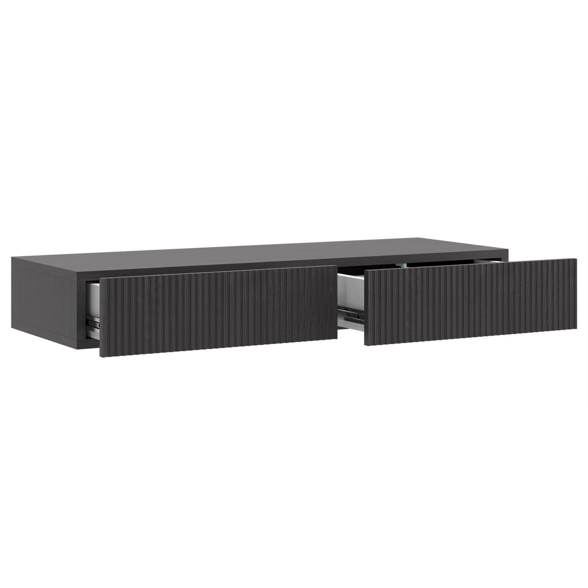 WANDKONSOLE Nolie Holzoptik Esche Schwarz 110 cm - Schwarz, Holzwerkstoff (110/17/40cm) - Selsey