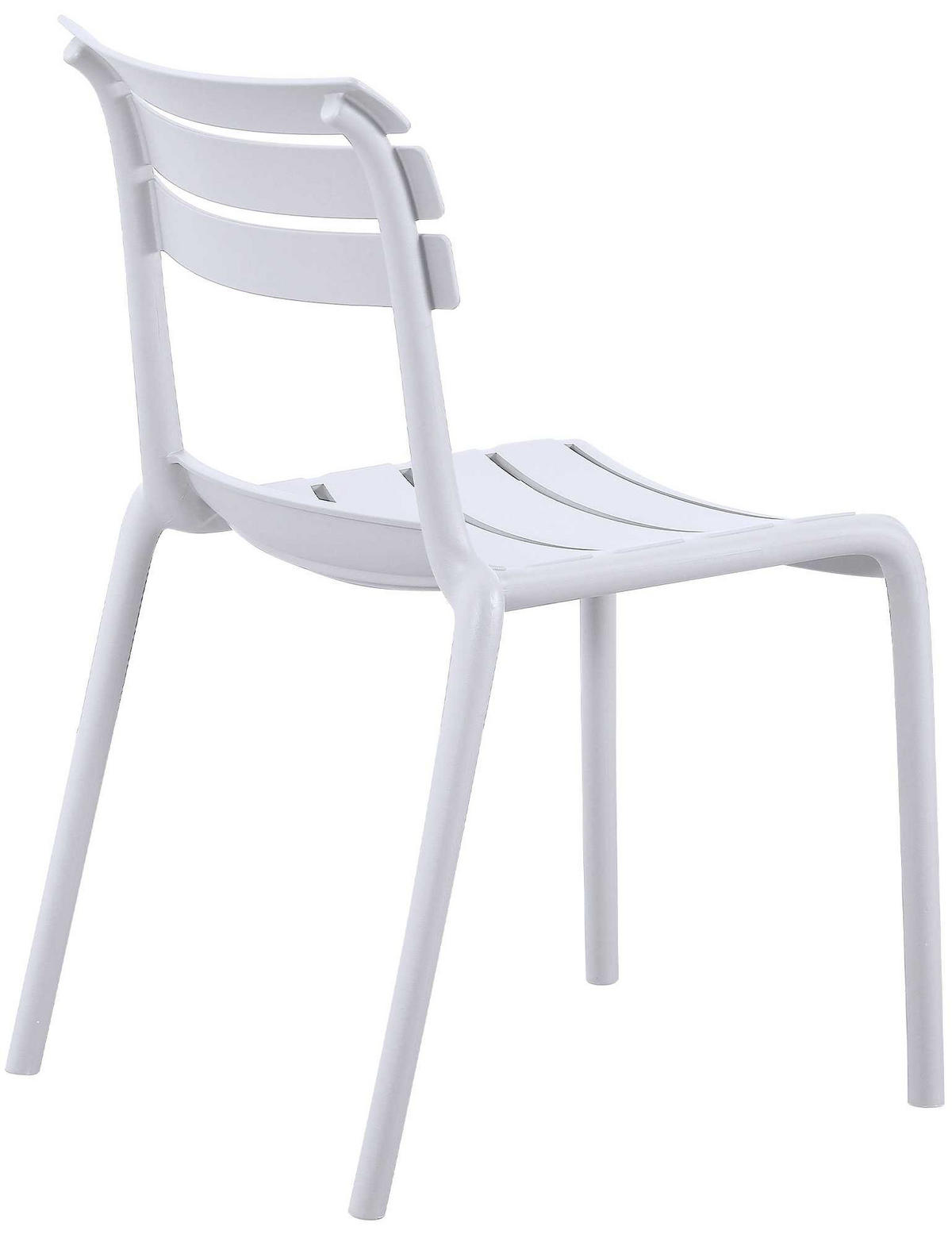 GARTENSTUHL Oskar 49x59x82cm Kunststoff Weiß Stapelstuhl - Weiß, Kunststoff (49/82/59cm) - DELUKE