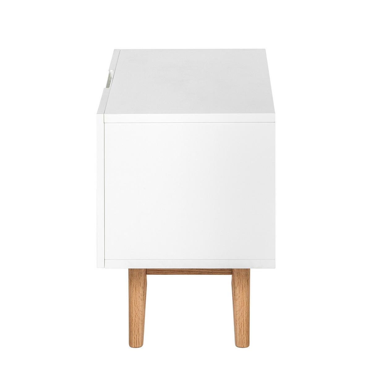 SCHUHKOMMODE - Eichefarben/Weiß, Holzwerkstoff (76/52/37cm) - home24